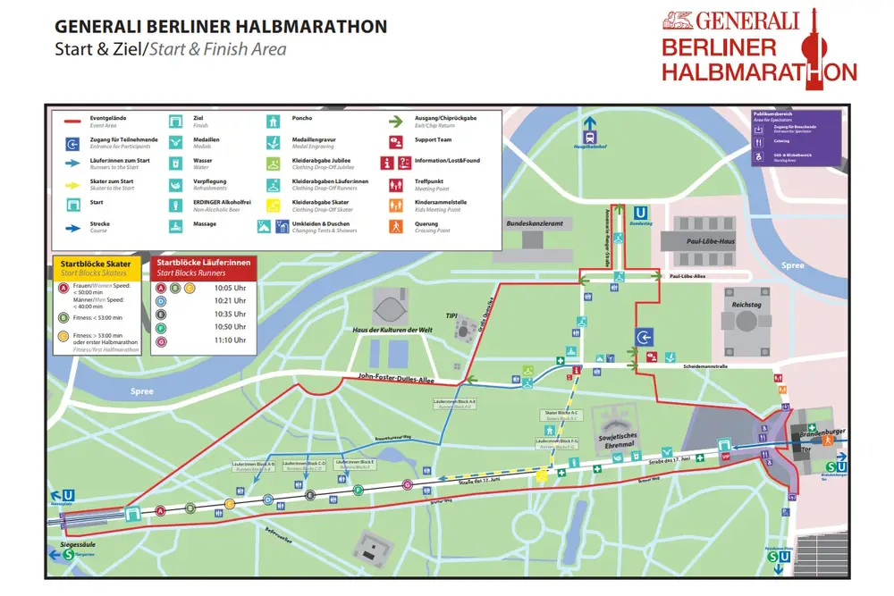 percorso mezza maratona di berlino