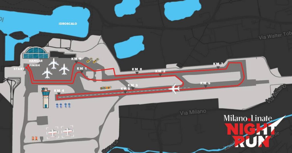 percorso Milano Linate Runway Run
